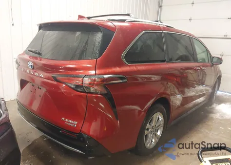 2024 Toyota Sienna Platinum из США, поврежденный, VIN 5TDESKFC6RS149407